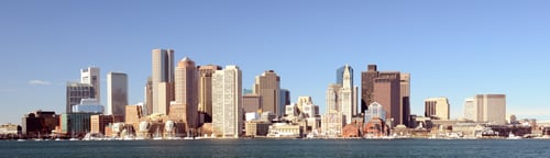 Preview: Financial District Of Boston, Massachusetts Viewed From Boston Harbor.