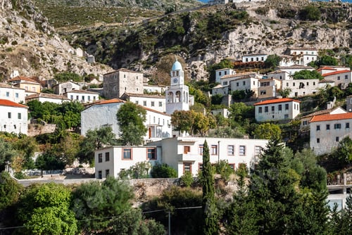 Preview: dhermi traditional village view in southern albania