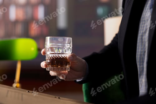 Preview: Government agent boss drinking glass of scotch and discussing about case details