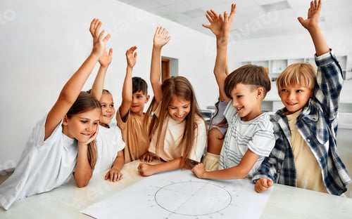 Preview: Children learning in a school classroom