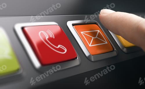 Preview: Customer Relation And Online Support. Contact Button.