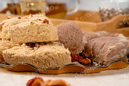 Preview: Close up of a turkish dessert halva