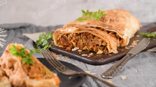 Preview: Puff pastry vegetable roll