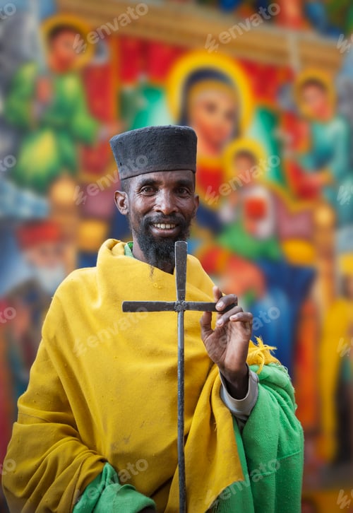 Preview: Priest in an Orthodox Monastery, Lalibela, Ethiopia
