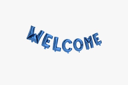 Preview: Blue Foil Welcome Balloons