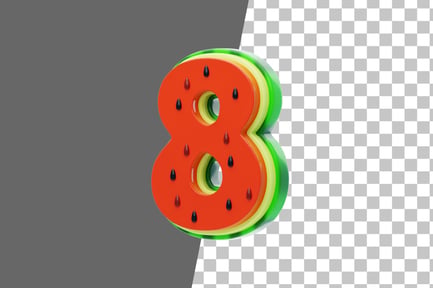 Preview: Watermelon 8 3D Icon