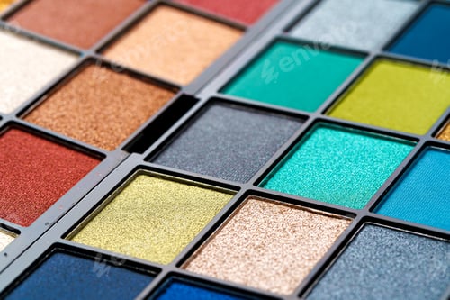 Preview: Make up colorful eyeshadow palettes, close up