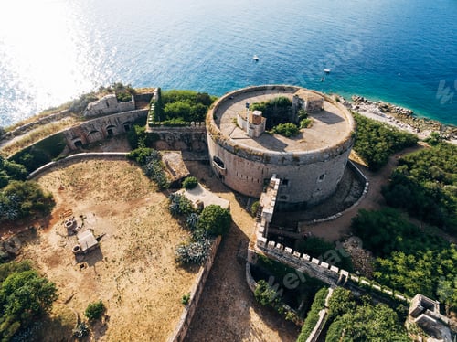 Preview: Round fortress Mamula on the island. Montenegro