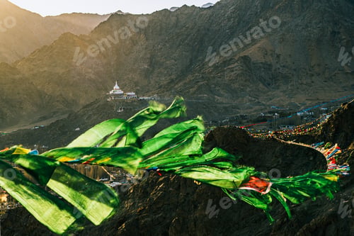 Preview: Shanti Stupa with Prayer Flags