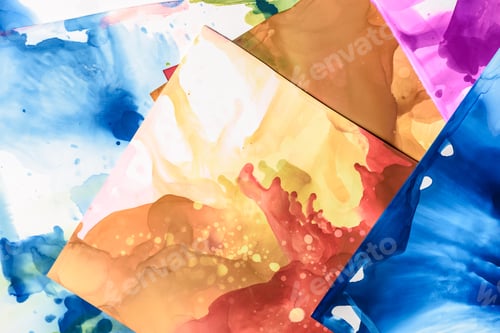 Preview: Colorful Abstract Art Backgrounds with Paint Splatters