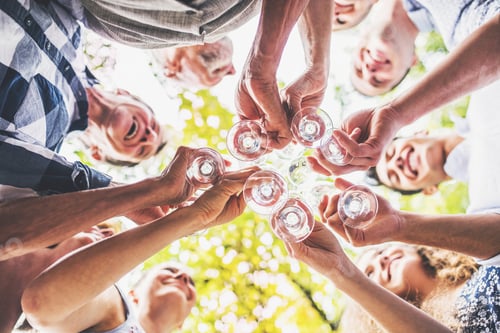 Preview: Family celebration or a garden party outside in the backyard.