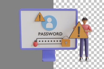 Preview: Hacking Password 3D Illustration