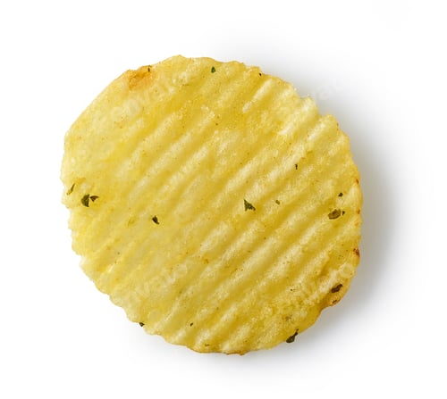 Preview: potato chip on white background