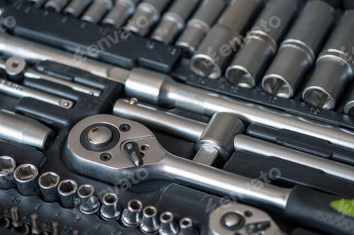 Preview: Set of tools for car repair in box