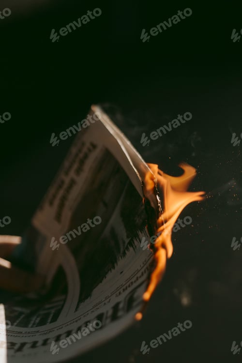 Preview: Newspaper on fire