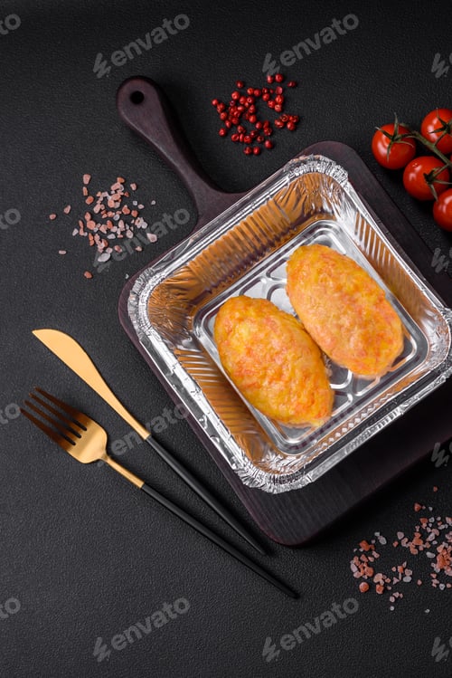 Preview: Delicious steam cutlets with carrots, cheese, salt and spices