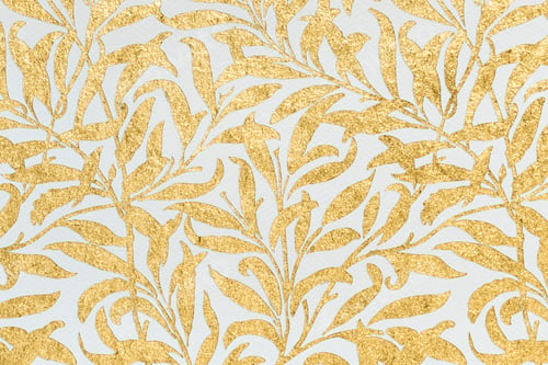 Preview: Glittery gold leaf patterned background illustration