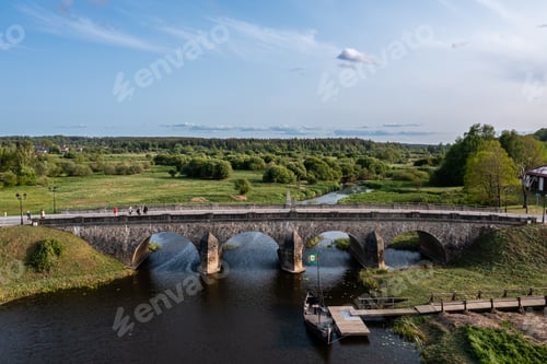 Preview: Stone Arch Bridge Over River. Kandava,Latvia
