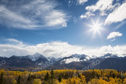 Preview: USA, Alaska, View of Chugach Mountains