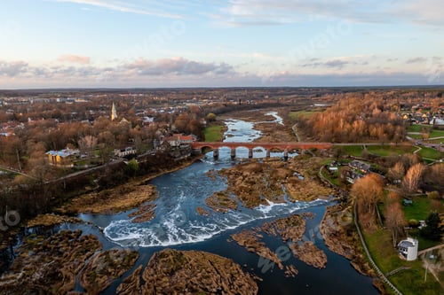 Preview: Venta Rapid waterfall, the widest waterfall in Europe and long brick bridge