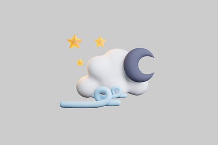 Preview: Night sky with moon and stars