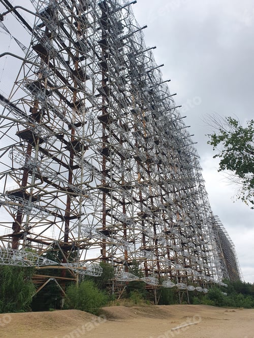 Preview: View of Duga, an over-the-horizon radar system used in the Soviet Union. Chernobyl, Ukraine.