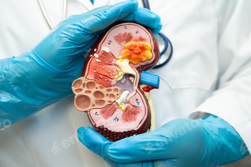 Preview: Kidney disease, Chronic kidney disease ckd, Doctor hold human model