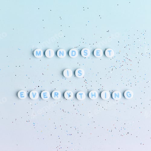 Preview: MINDSET IS EVERYTHING beads word typography