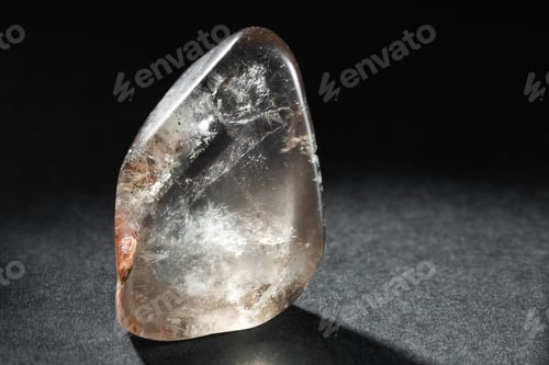 Preview: Tumbled Smoky Quartz Crystal on Dark Background