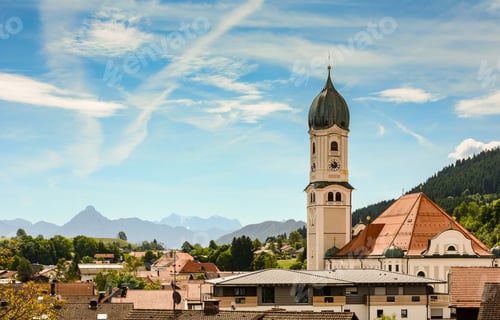 Preview: Church of the village Nesselwang in Bavaria