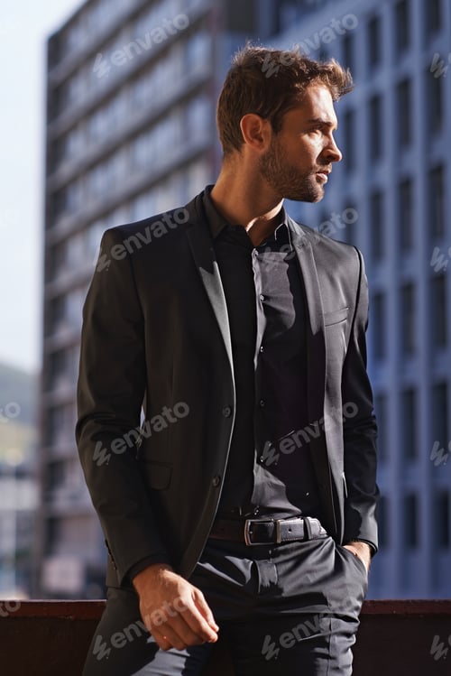Preview: Stylishly confident. Cropped shot of a handsome and confident young man.