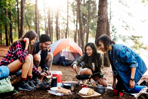 Preview: Breakfast Camping Eggs Relax Cooking Concept