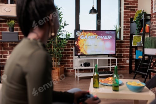 Preview: Female player losing after playing shooter video games