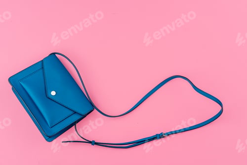 Preview: Woman small handbag clutch on a bright pink background