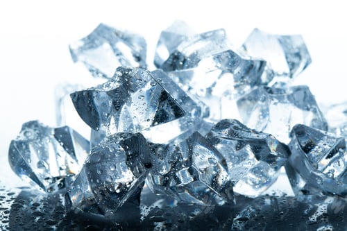 Preview: ice cubes on white background
