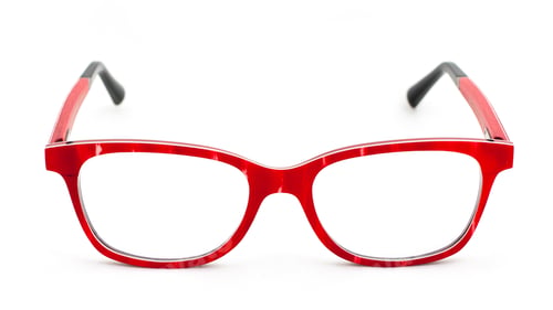 Preview: Red eye glasses on white background