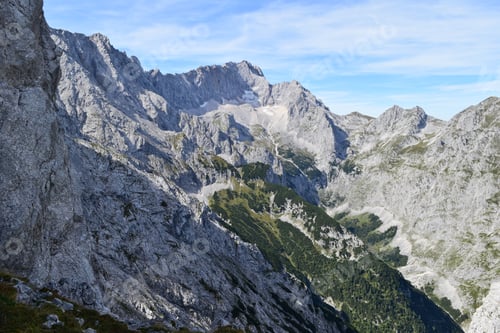 Preview: panoramic view of mountain area with a valley in the distance