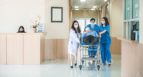 Preview: emergency patient, professional doctor working for help at hospital clinic health care