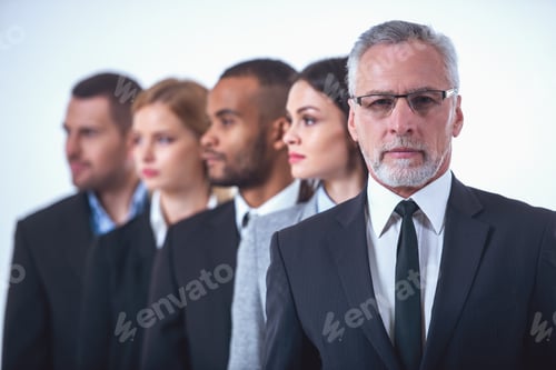 Preview: Team of Professionals Standing Together Confidently