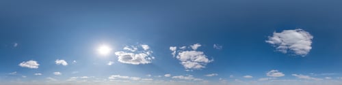 Preview: seamless cloudy blue sky hdri 360 panorama view with zenith and beautiful clouds
