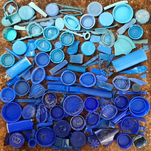 Preview: Beach art made with plastic pollution collected from the beach
