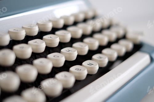 Preview: Closeup of vintage typewriter keys