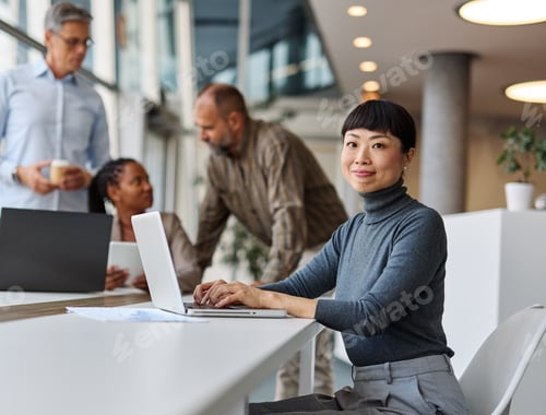 Preview: Group of young business people having a meeting in the office
