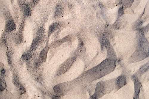 Preview: Flat view of clean yellow sand surface covering seaside beach. Sandy texture