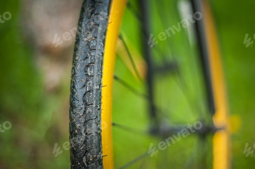 Preview: Photo of a Bicycle part, close up.