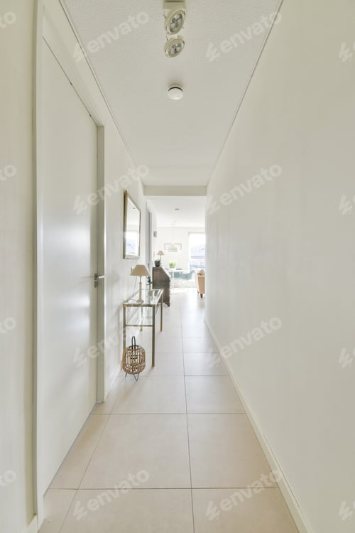 Preview: White corridor in modern apartment