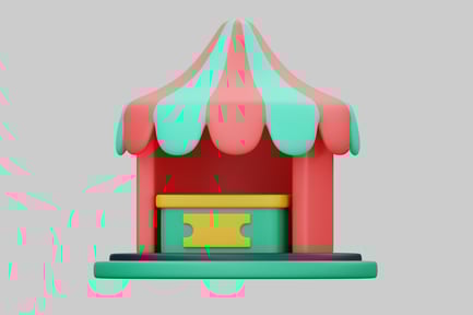 Preview: Cartoon kiosk tent playhouse