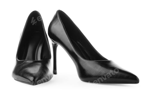 Preview: Pair of stylish high heeled shoes isolated on white