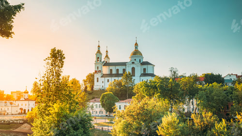 Preview: Vitebsk, Belarus. View On Assumption Cathedral Church