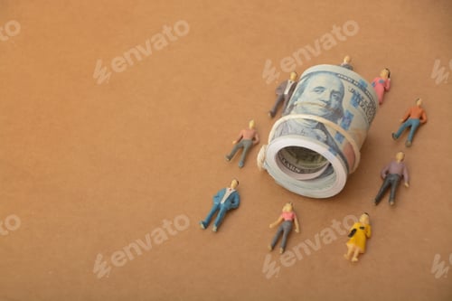 Preview: team of professionals, strategizing and financial opportunities,currency notes maximize wealth